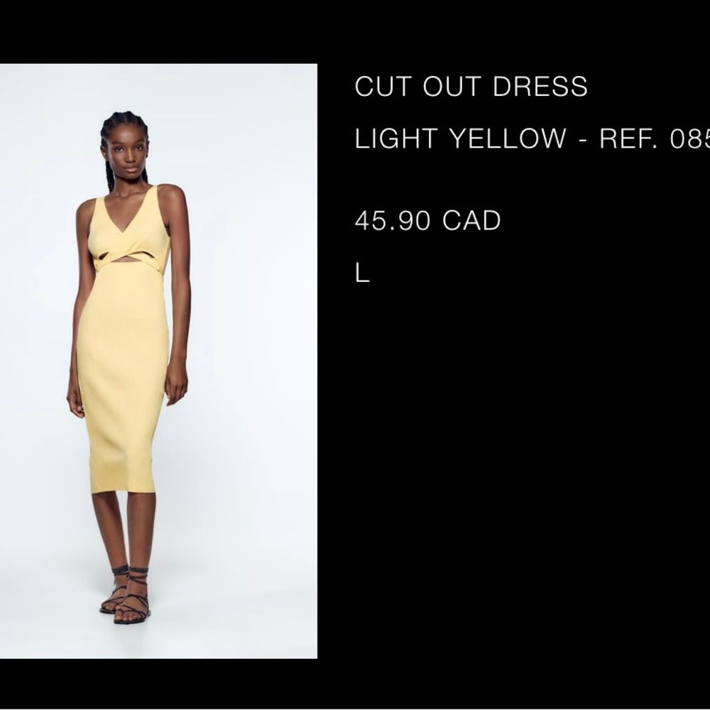 Zara CUT OUT DRESS - Picture 2 of 4